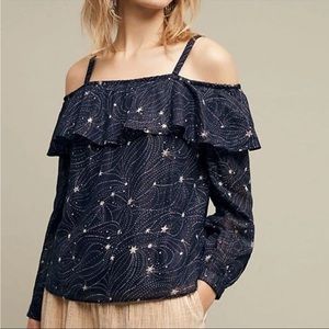 Anthropologie Starlit Off-The-Shoulder Top by Floreat